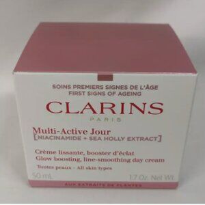 New Clarins Multi-Jour Glow Boosting Line Smoothing Day Cream 1.7 oz